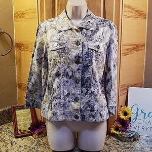 Chico's purple & gray light jacket Chico 0 or Medium